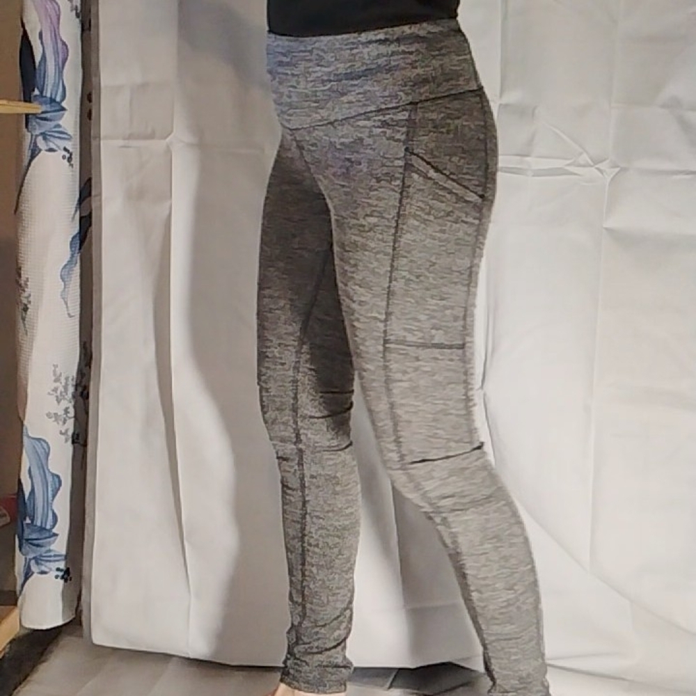 Champion Gray High-Waisted Leggings Size S